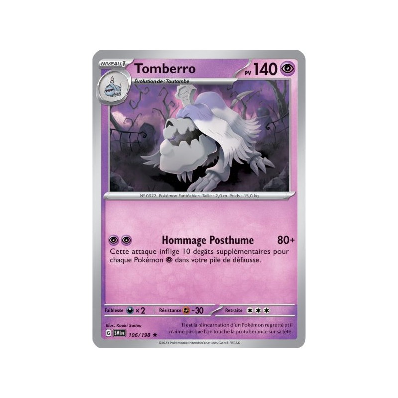 Carte Pokemon Tomberro